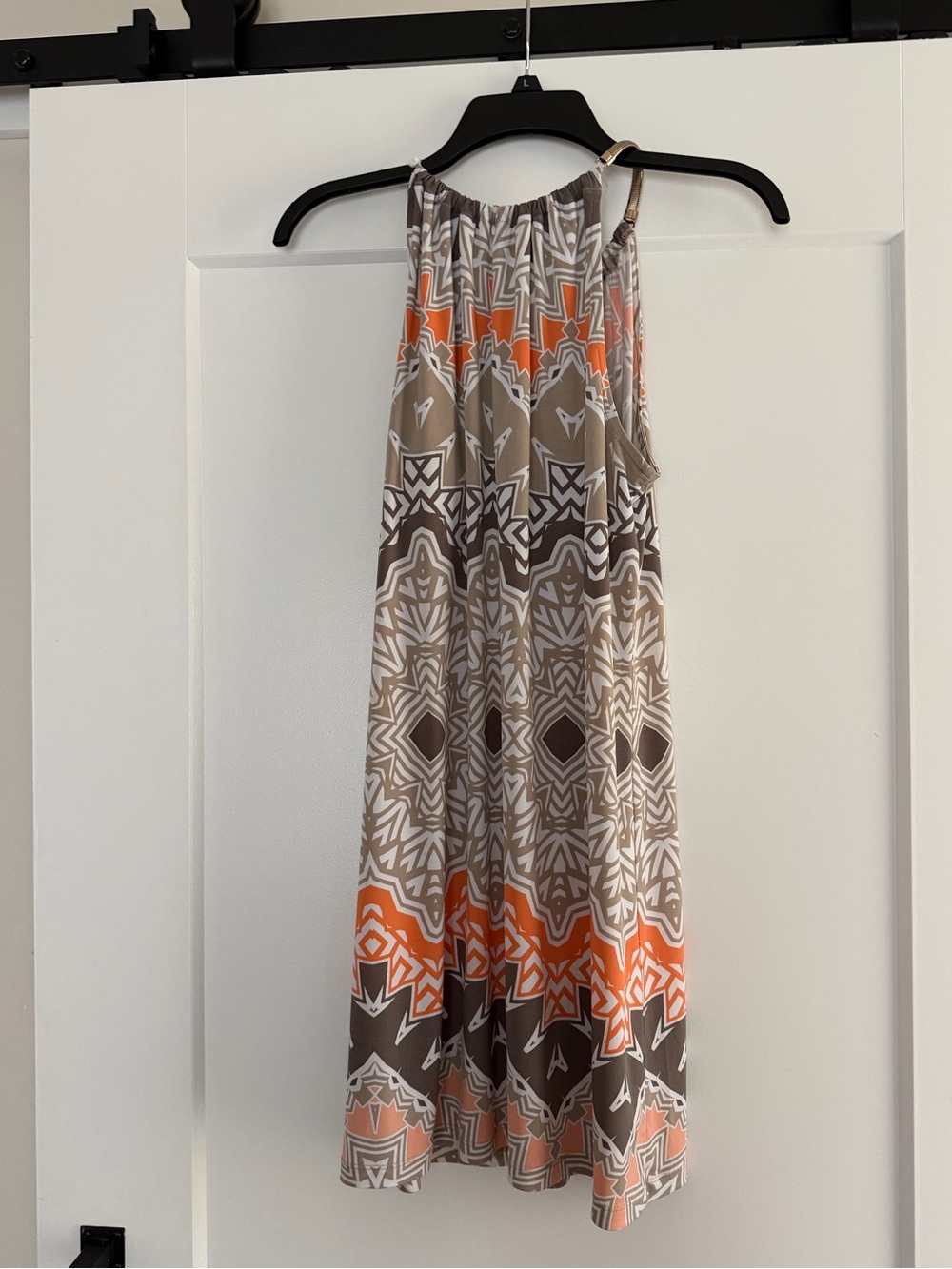 Alfani Taupe & Orange Printed dress - Picture 4 of 4
